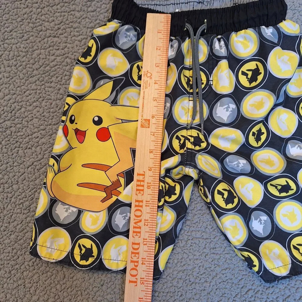 Pokemon Pikachu Boys Bathing Suit Swim Trunks Size‎ 7